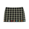 YANYAN KNITS 25 Spring/Summer ARGYLE Bandeau/Mini Skirt with Flowers YYK-YYW25-0781-HB Skirt